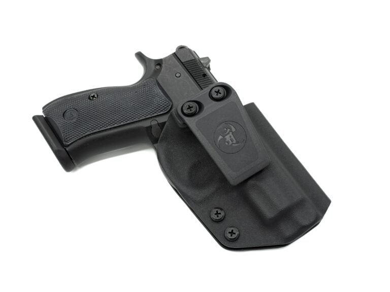 CZ75 Compact D Inside the Waistband Holster in black kydex.