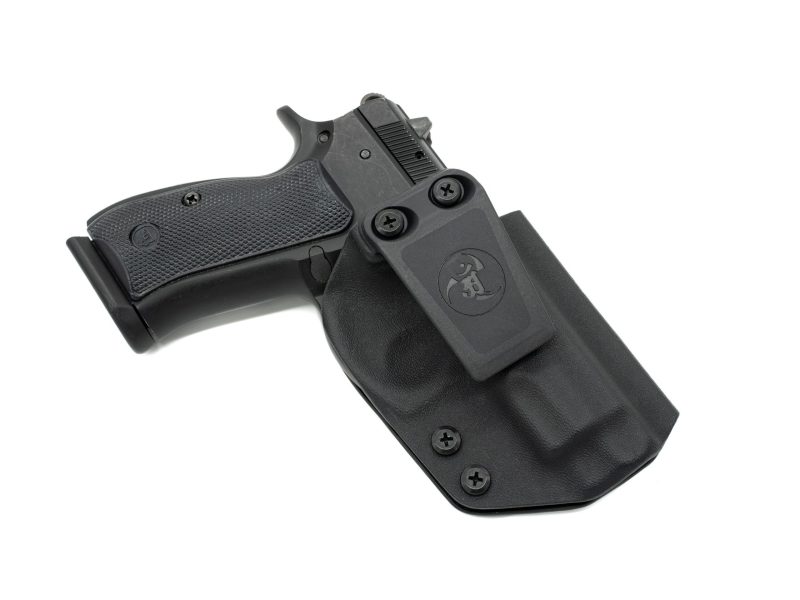 CZ75 Compact D Inside the Waistband Holster in black kydex.