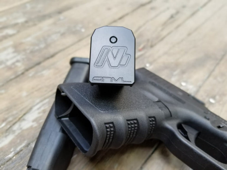Glock Magazine Baseplate weighted in Aluminum.