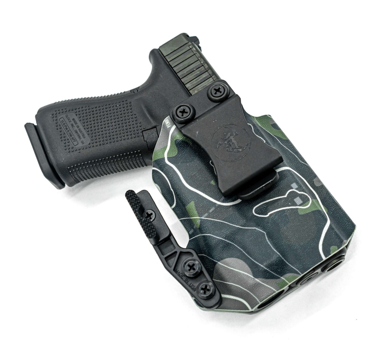 Penis camo on holster topographical.