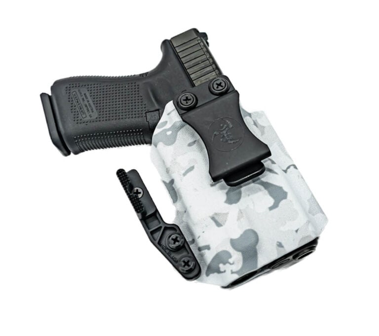 Glock Holster with Snow Camo.