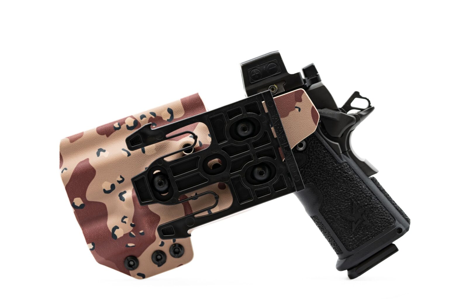 Chocolate Chip Camo Staccato Holster.