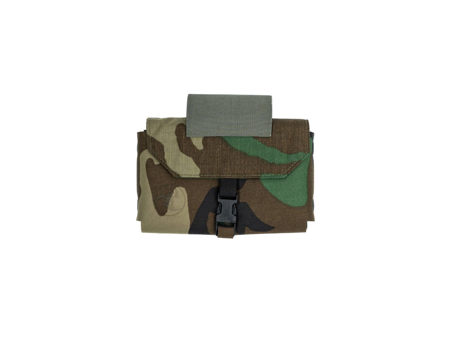 IFAK tactical medical pouch in woodland.