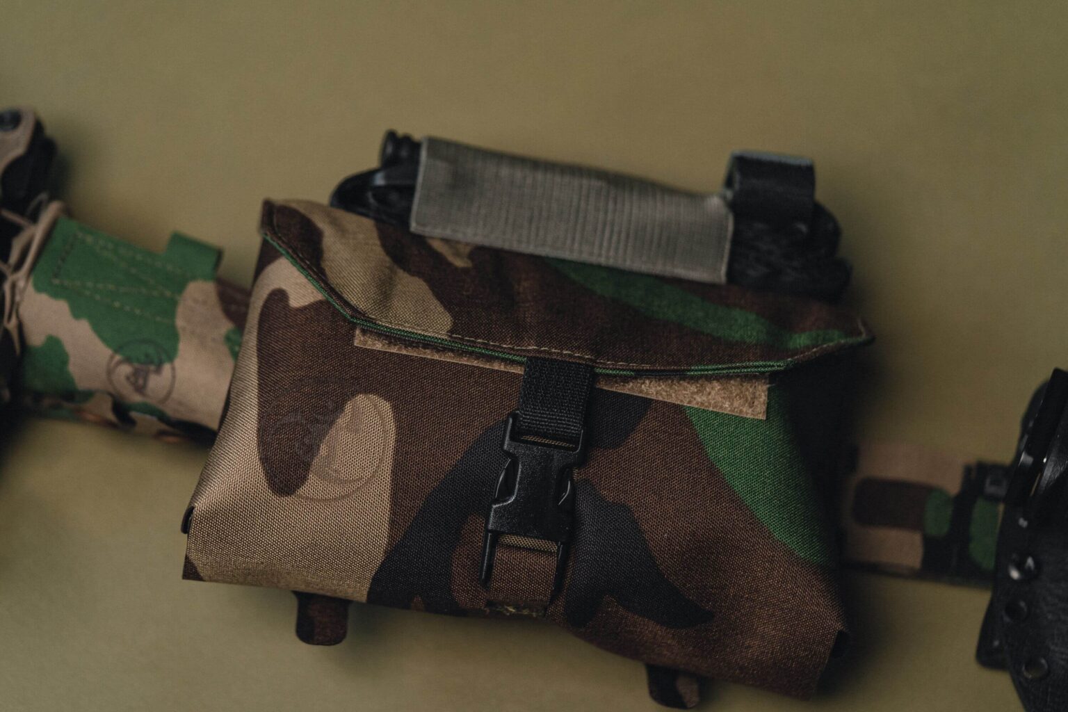 M81 Woodland Tactical Military IFAK on a M81 Battle Belt.