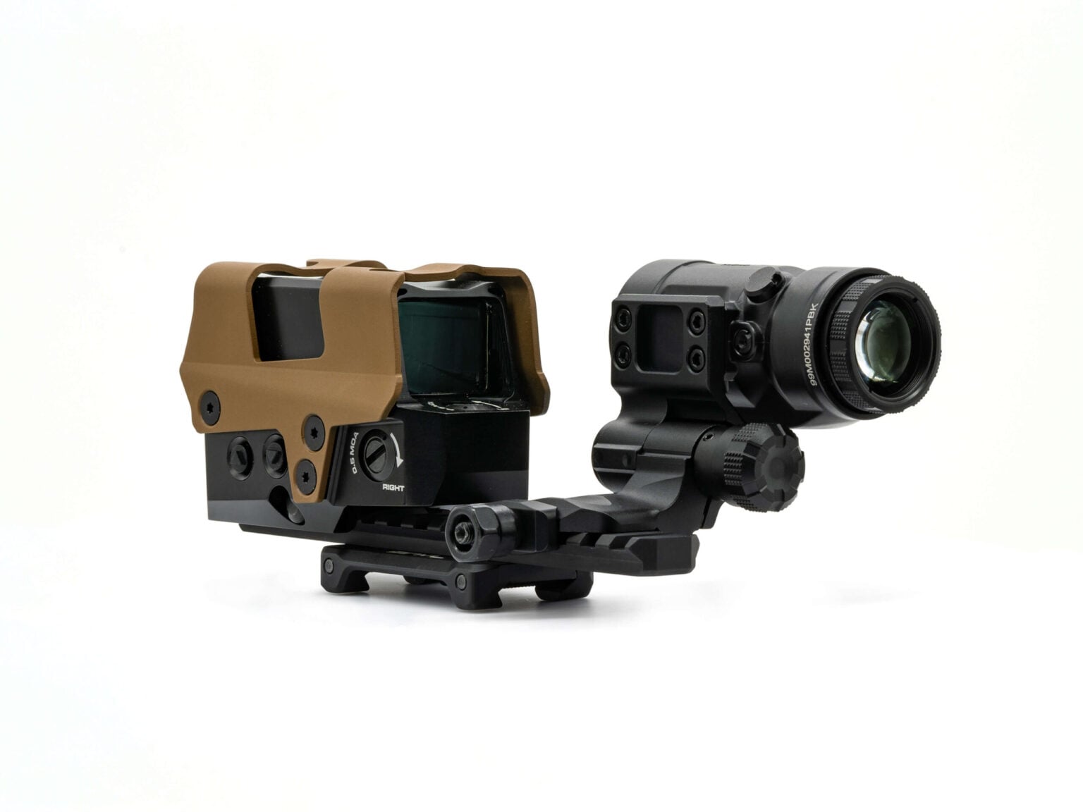 Night Vision Riser mount with SIG Romeo8T and Juliet Magnifier.
