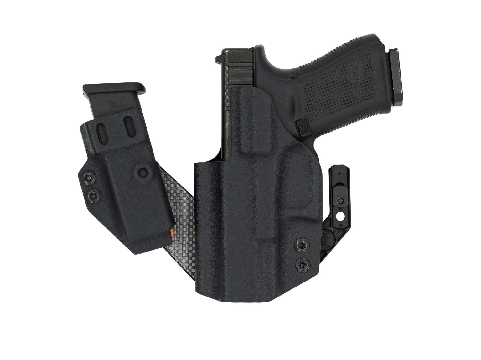 Back of the Glock 19 MOS Sidecar holster.