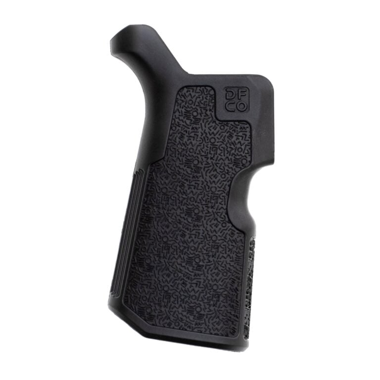 Die Free Co kung fu grip in black. The grip has reduced angle providing a natural fighting posture when firing from modern standing and prone positions.