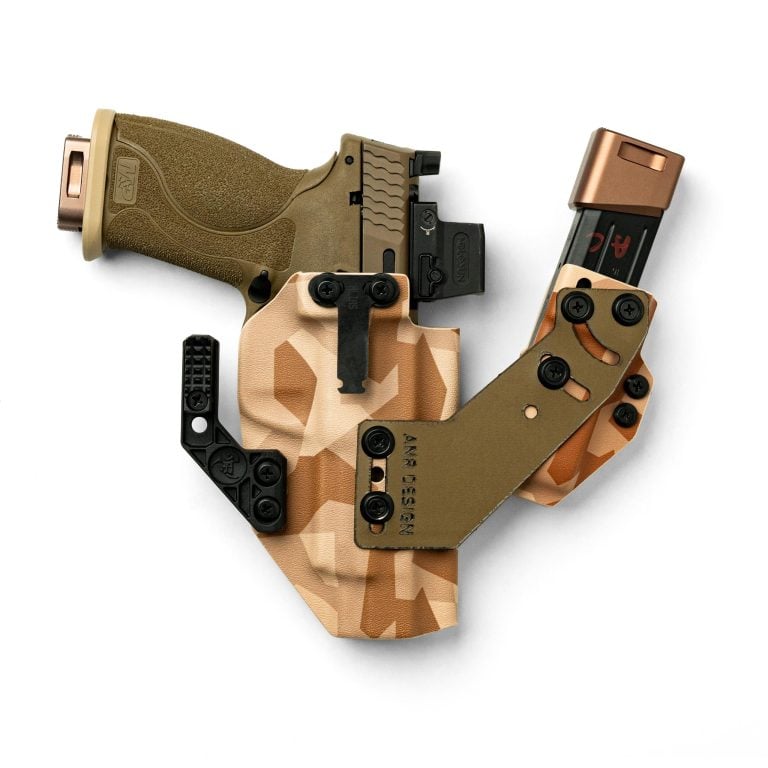 Smith & Wesson M&P 2.0 5" sidecar holster in Swedish M90 Desert.