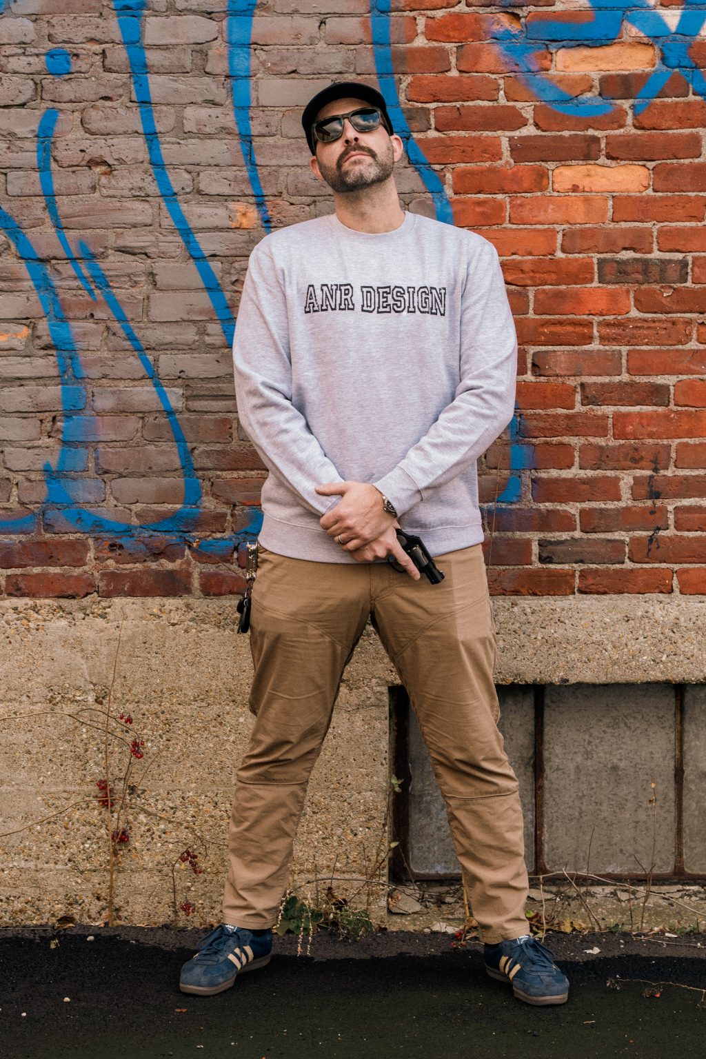ANR Samurai Crew Neck Sweatshirt, front in heather grey.